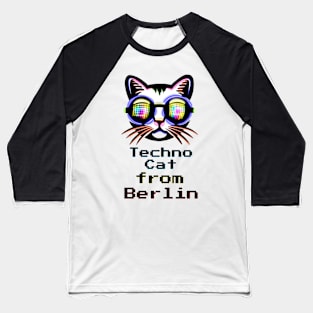 Techno Cat from Berlin - Catsondrugs.com Techno Party Ibiza Rave Dance Underground Festival Spring Break  Berlin Good Vibes Trance Dance technofashion technomusic housemusic Baseball T-Shirt